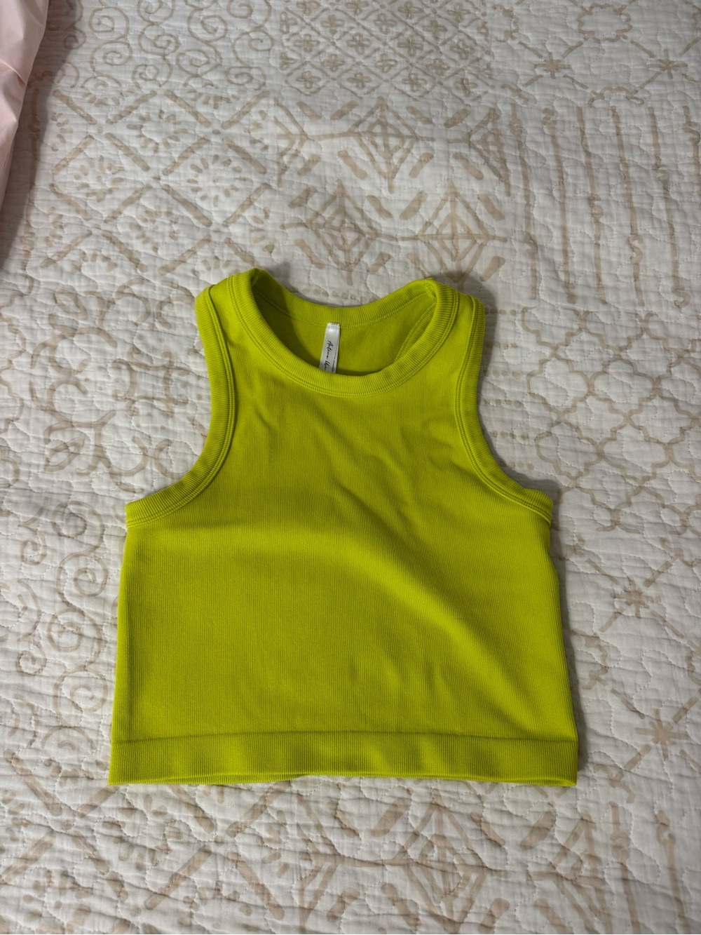 neon green tank top
